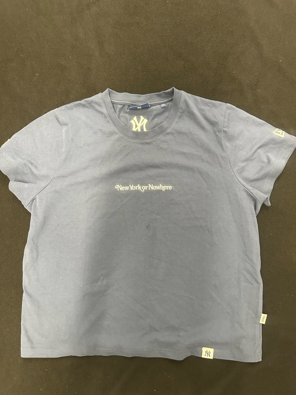 New York or Nowhere women’s blue embroidered Yankees Tee XL